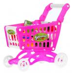 Žaislinis pirkinių vežimėlis su pjaustomomis daržovėmis ir pirkiniais "Shopping Cart"
